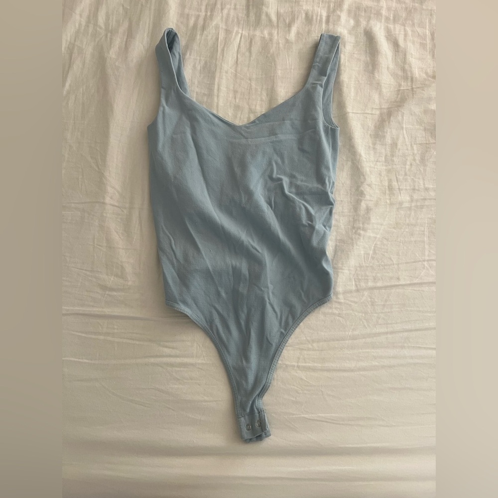 Free People Intimately Seamless Thong Body suit light blue size XS/S